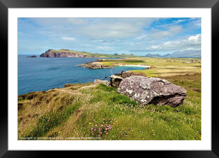 Slea Head drive, Dingle Peninsula, Ireland Framed Mounted Print by jim Hamilton