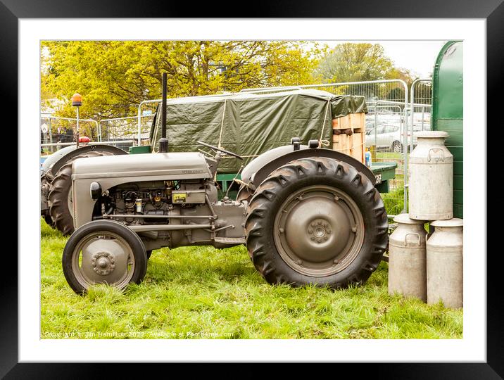 Old grey Ferguson tractor Framed Mounted Print by jim Hamilton