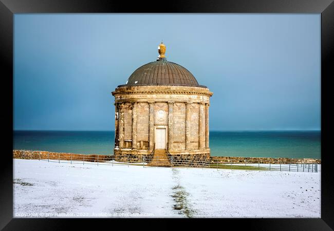 Mussenden Temple, Northern Ireland Framed Print by jim Hamilton