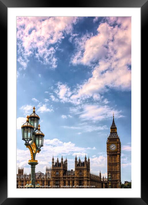 City off London and Big Ben Framed Mounted Print by jim Hamilton