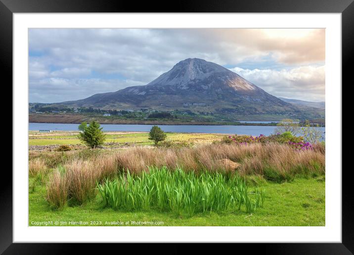 Ireland's Towering Errigal: A Hill Walker's Dream Framed Mounted Print by jim Hamilton