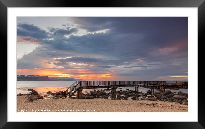 Captivating Ballycastle Sunset at Pans Rock Framed Mounted Print by jim Hamilton