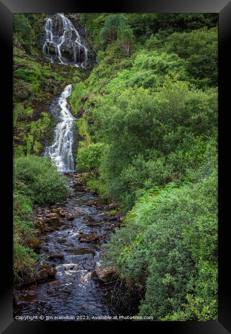 Assaranca's Magnificent Cascade, Donegal Framed Print by jim Hamilton