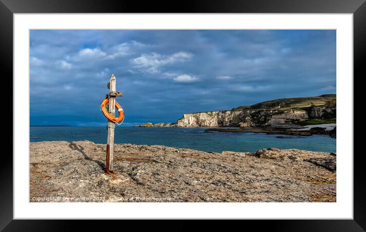 Ballintoy Harbour: The Stark Beauty Framed Mounted Print by jim Hamilton