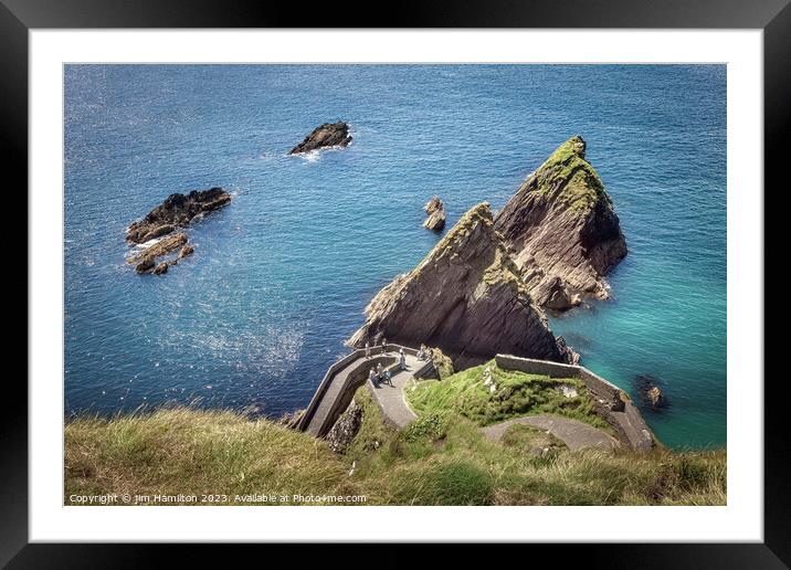 Dunquin Pier: Ireland's Iconic Pathway Framed Mounted Print by jim Hamilton
