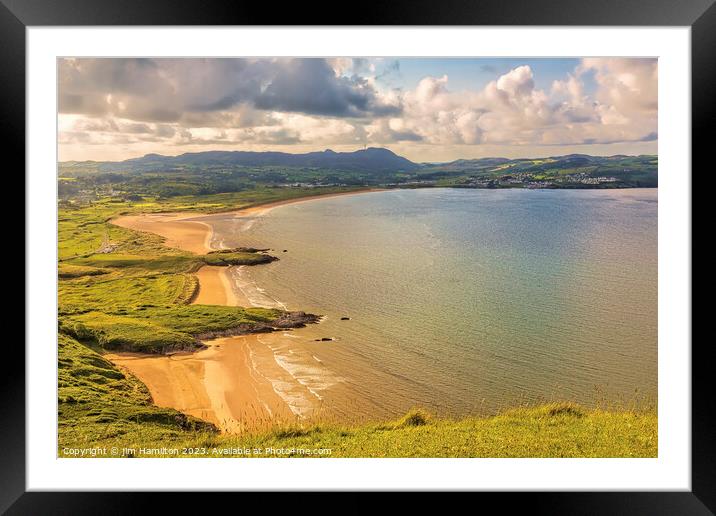 Ballymastocker beach, Portsalon, Donegal Ireland Framed Mounted Print by jim Hamilton