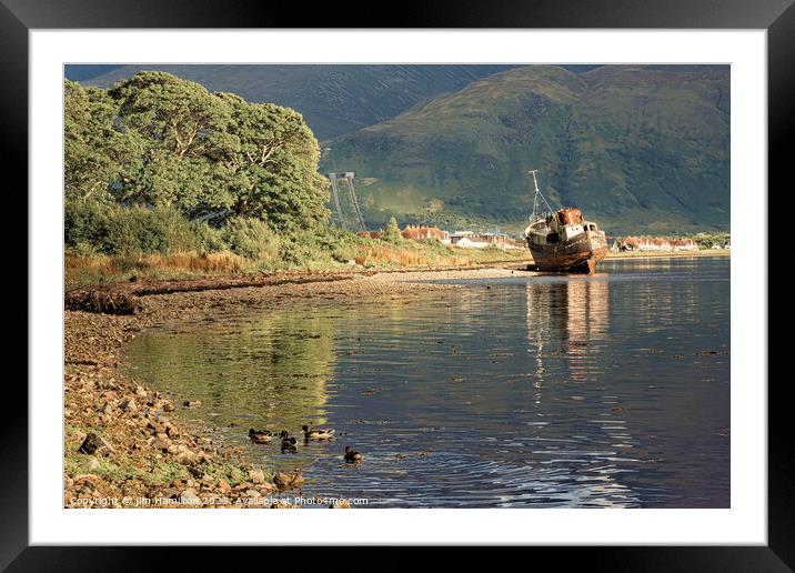 The Corpach wreck, Near Fort William, Scotland Framed Mounted Print by jim Hamilton
