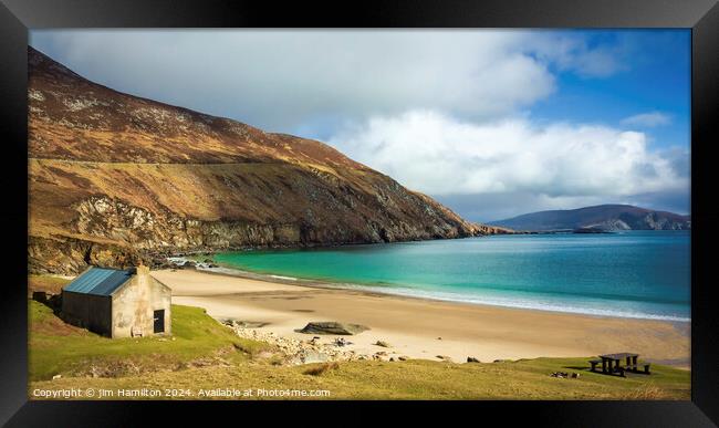 Keem beach, Achill Island, County Mayo, Ireland Framed Print by jim Hamilton