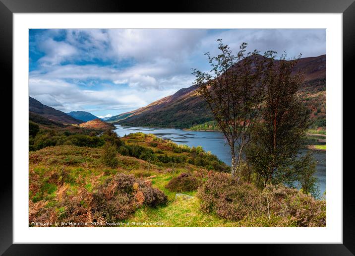 Loch Leven in the Scottish highlands Framed Mounted Print by jim Hamilton