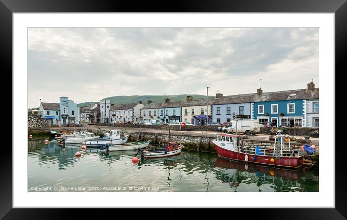 Carnlough Harbour Framed Mounted Print by jim Hamilton