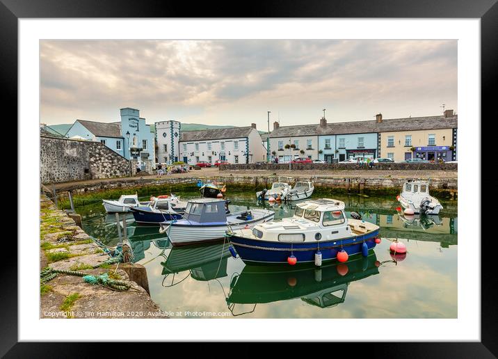 Carnlough Harbour Framed Mounted Print by jim Hamilton