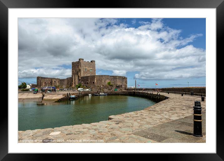 Carrickfergus Castle Framed Mounted Print by jim Hamilton