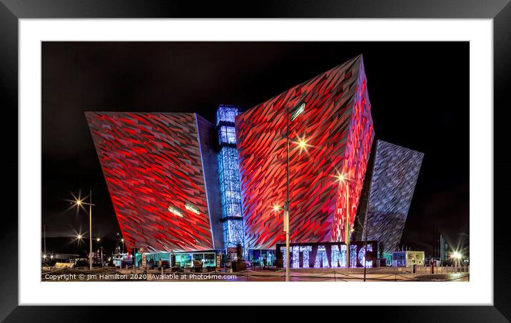 Titanic Building Belfast Framed Mounted Print by jim Hamilton