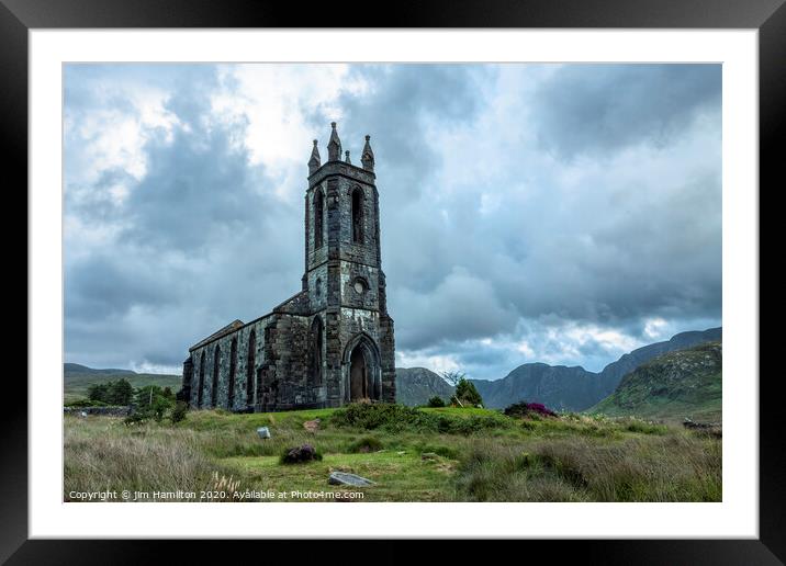 Dunlewey old church, Donegal, Ireland Framed Mounted Print by jim Hamilton