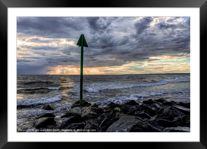 Dinas Dinlle beach,Wales. Framed Mounted Print by jim Hamilton