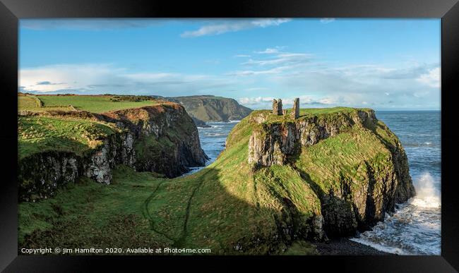 Dunseverick Castle,County Antrim, Northern Ireland Framed Print by jim Hamilton