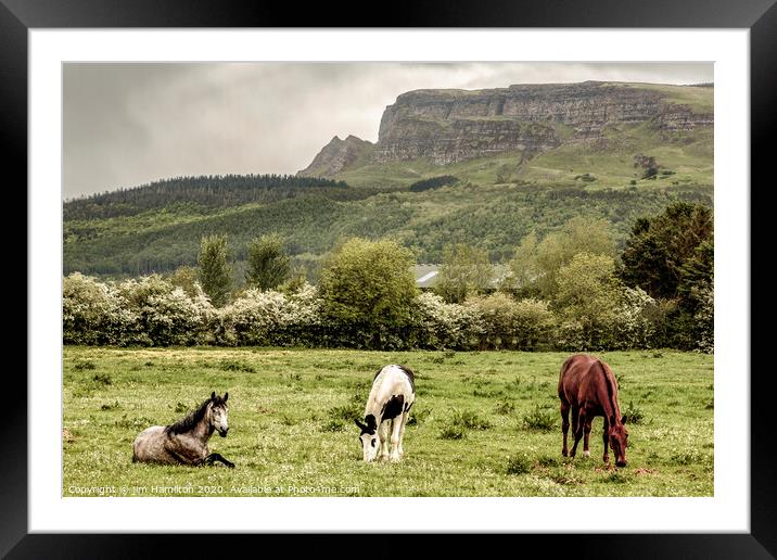 Binevenagh Mountain, Northern Ireland. Framed Mounted Print by jim Hamilton