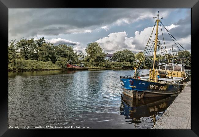 Ramelton harbour,Donegal,Ireland Framed Print by jim Hamilton