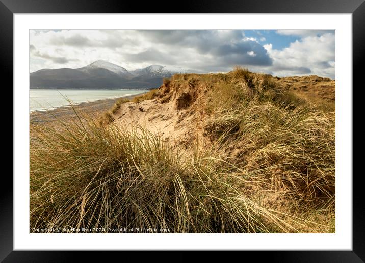 Murlough beach and Sand dunes Framed Mounted Print by jim Hamilton