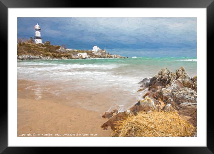 Stroove Beach, Donegal, Ireland Framed Mounted Print by jim Hamilton