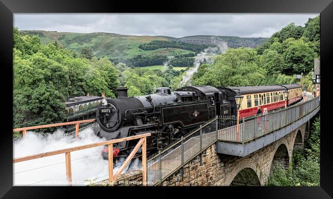 Preserved steam in Action Framed Print by jim Hamilton