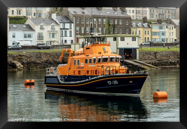 Portrush Lifeboat,Northern Ireland Framed Print by jim Hamilton
