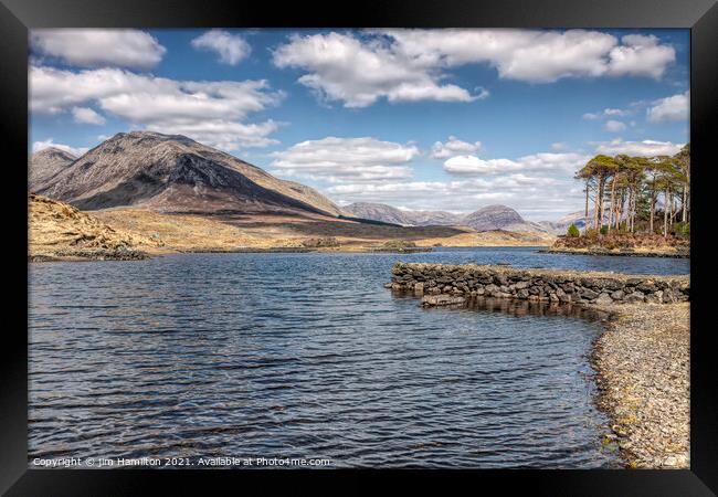 Derryclare lough, and the Twelve Ben's Connemarqa, Ireland Framed Print by jim Hamilton