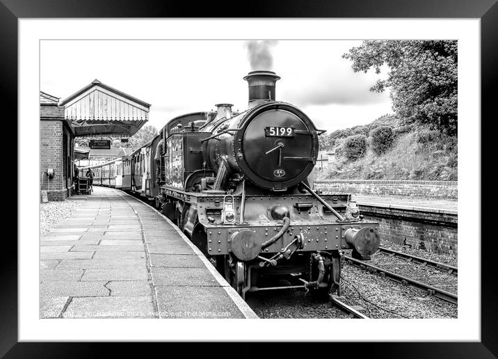 Steam at Llangollen Wales. Framed Mounted Print by jim Hamilton