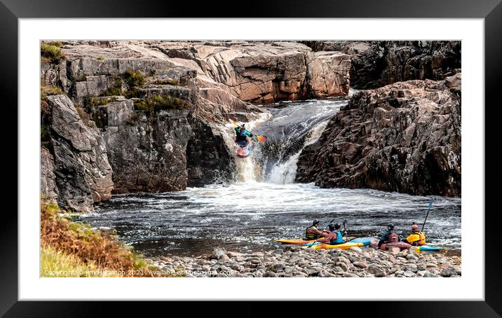 Riding the Rapids Framed Mounted Print by jim Hamilton