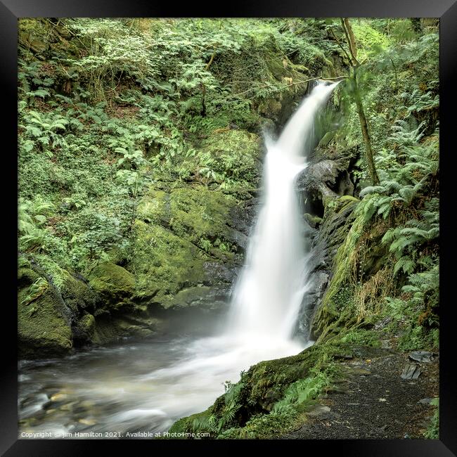 Dolgoch waterfall Snowdonia. Framed Print by jim Hamilton