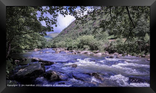 River Galslyn ,Snowdonia  Framed Print by jim Hamilton