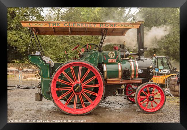 Traction Engine in steam Framed Print by jim Hamilton