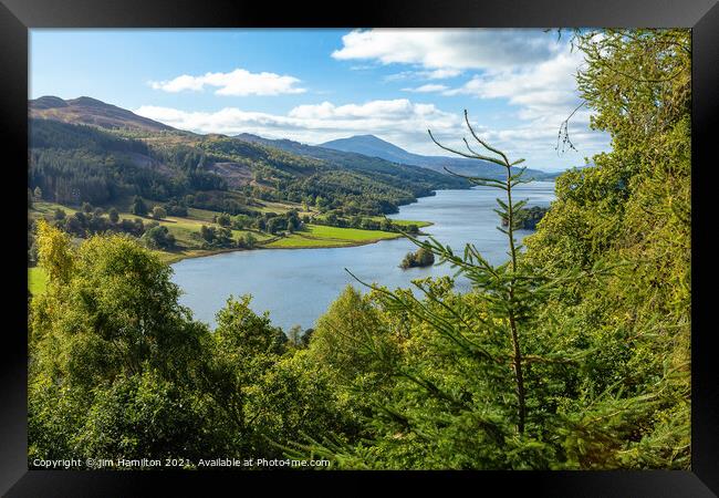 Majestic Queen's View of Loch Tummel Framed Print by jim Hamilton