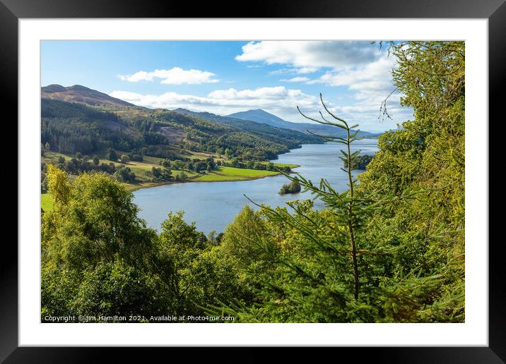 Majestic Queen's View of Loch Tummel Framed Mounted Print by jim Hamilton