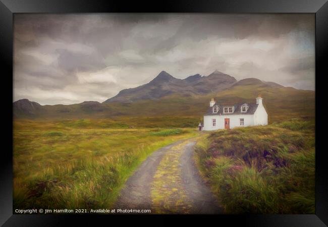 The Whitewashed cottage Framed Print by jim Hamilton