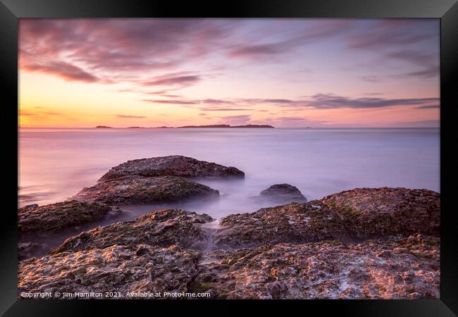 Sunset at Portrush Framed Print by jim Hamilton