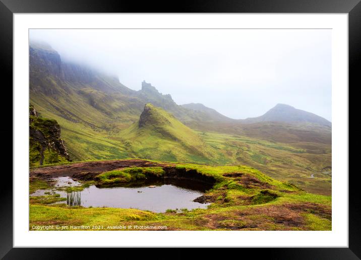 Mist on the Quiraing Framed Mounted Print by jim Hamilton