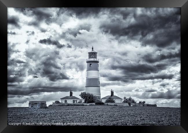 Happisburgh Lighthouse Framed Print by Robert Thrift