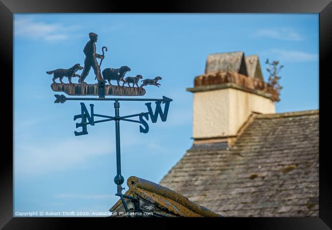 Lakeland weather vane Framed Print by Robert Thrift