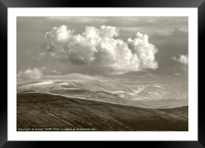 Howgills from Ill Bell Framed Mounted Print by Robert Thrift