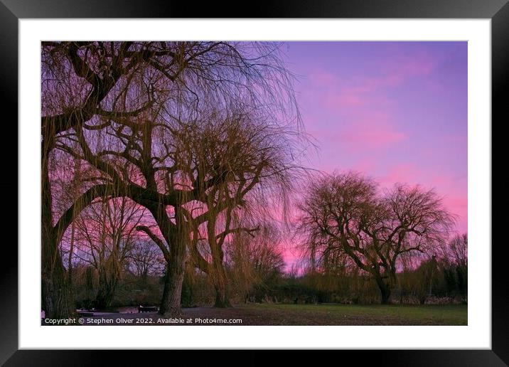 Morning sunrise Framed Mounted Print by Stephen Oliver