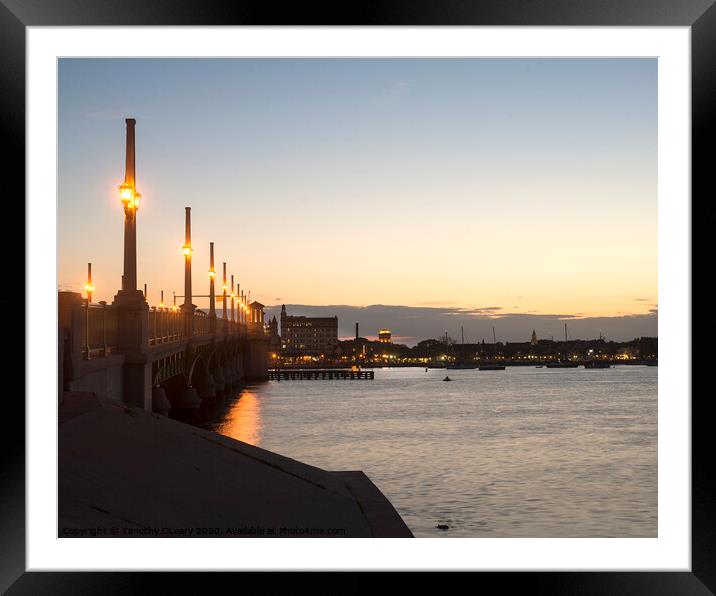 Photograph of the Saint Augustine Drawbridge Framed Mounted Print by Timothy OLeary
