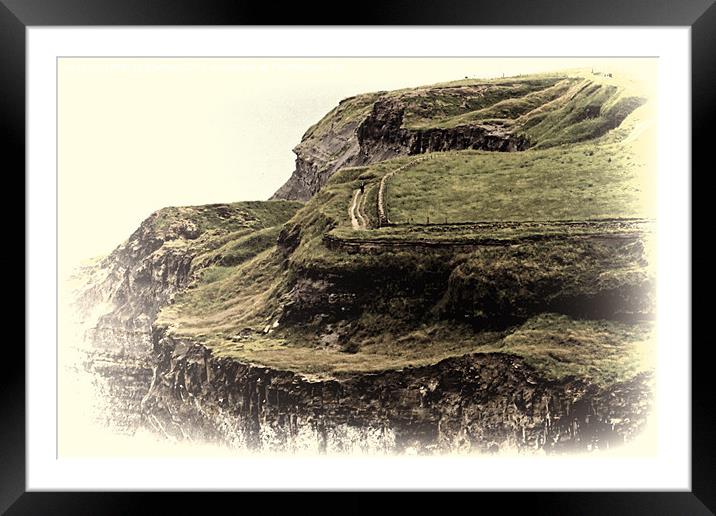 Cliff Top Walk Framed Mounted Print by Nige Morton