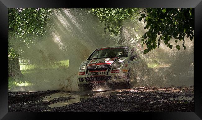 Citroen C2 in Water Splash Framed Print by Nige Morton