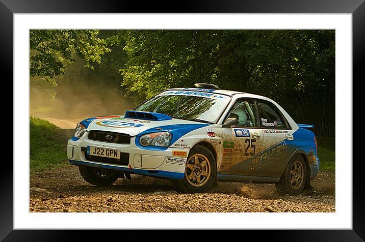 Subaru Impreza Rally Car Framed Mounted Print by Nige Morton
