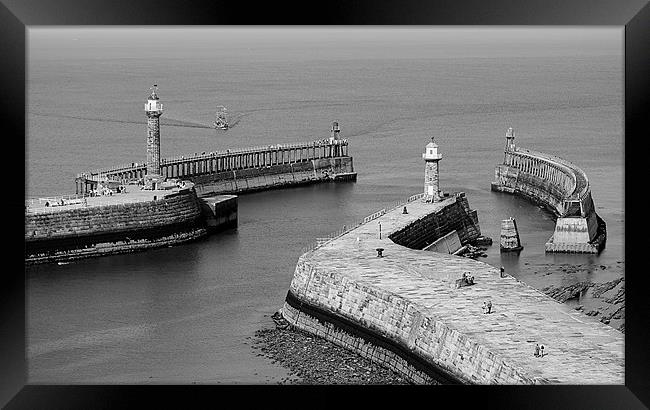 Whitby Harbour Entrance Framed Print by Nige Morton