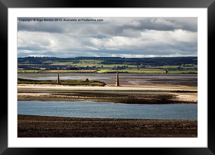 A view From Holy Island - Lindisfarne Framed Mounted Print by Nige Morton