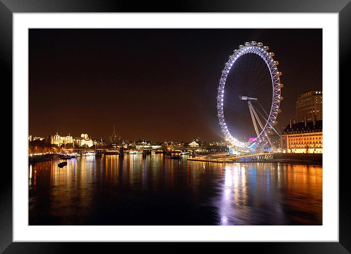 London Eye  Framed Mounted Print by Tristan Lea