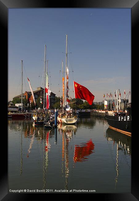 Clippers Moored Framed Print by David Borrill