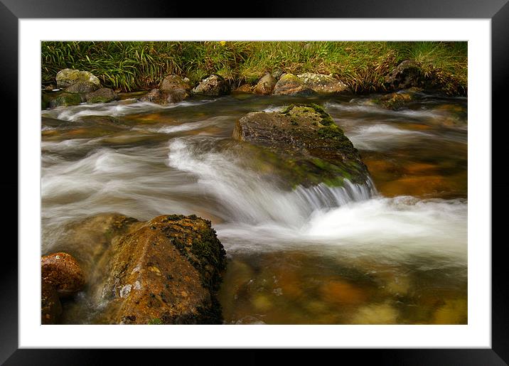 flowing river Framed Mounted Print by David Borrill
